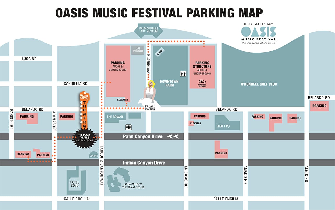 Oasis Parking Map